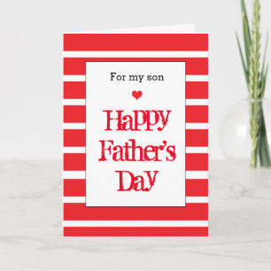 Red Happy Vaderdag Son Kaart
