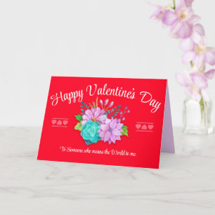 RED Happy Valentijnsdag Kaart