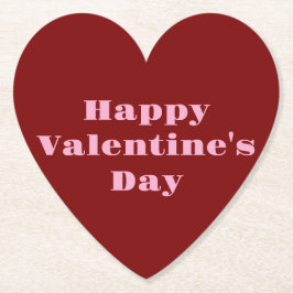 Red Happy Valentine's Day Onderzetter Set