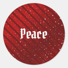 Red Happy xmas luxe background Ronde Sticker