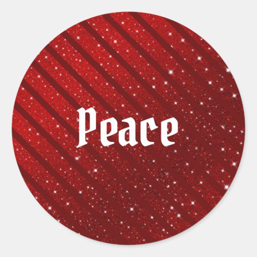 Red Happy xmas luxe background Ronde Sticker (Voorkant)