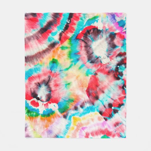Red Hard Grunge. Shibori Pattern. Golden Brush Gra Fleece Deken (Voorkant)