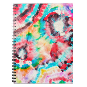 Red Hard Grunge. Shibori Pattern. Golden Brush Gra Notitieboek