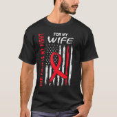 Red Hare Fight is m'n Fight Wife Heart Disease AWA T-shirt (Voorkant)