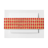  Red Harlequin Pattern Uitnodigingen Wikkel (Voorkant Voorbeeld)