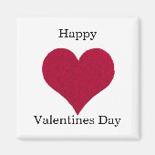 Red hart Happy Valentines dag Magneet (Voorkant)