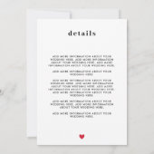 Red Harts & Mrs Lesbian Wedding Two in One Kaart (Achterkant)