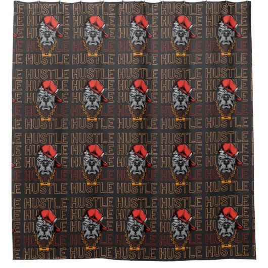 Red Hat Mad Dog Hustle Douchegordijn (Voorkant)