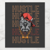 Red Hat Mad Dog Hustle Wijn Etiket (Enkel label)