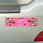 Red Hawaiian Honu Turtle bumper sticker (Op auto)