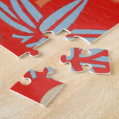 Red Hawaiian Japans Kimono Design Floral Legpuzzel (Zijkant)