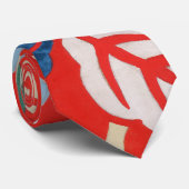 Red Hawaiian Japans Kimono Design Floral Stropdas (Opgerold)