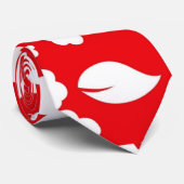 Red Hawaiian Pattern Stropdas (Opgerold)