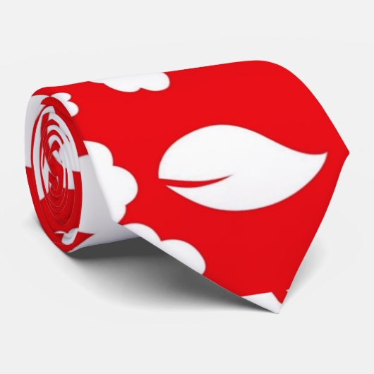 Red Hawaiian Pattern Stropdas (Opgerold)