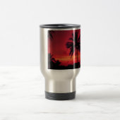 Red Hawaiian Sunset Exotic Palm Trees Reisbeker (Center)