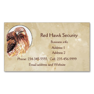 Red Hawk Custom Business Bird of Prey Magnetisch Visitekaartje