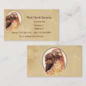 Red Hawk Custom Business Bird of Prey Visitekaartje (Voorkant / Achterkant)