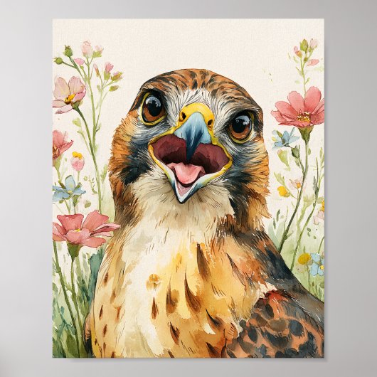 Red Hawk Vintage Poster (Voorkant)