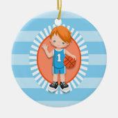 Red Hazard Basketball Player Keramisch Ornament (Voorkant)