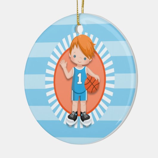 Red Hazard Basketball Player Keramisch Ornament (Links)