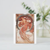 Red Hazard Dancing Girl - Mucha Briefkaart (Staand voorkant)