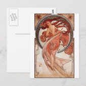 Red Hazard Dancing Girl - Mucha Briefkaart (Voorkant / Achterkant)