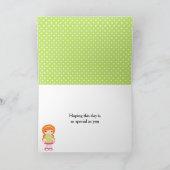 Red Hazard Girl Slumber-feestdag Kaart (Binnen)