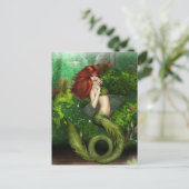Red Hazard Mermaid Briefkaart (Staand voorkant)