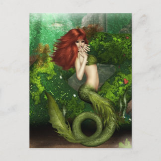 Red Hazard Mermaid Briefkaart