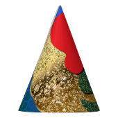 Red Hazard Mermaid Golden Seashell Birthday Party Feesthoedjes (Links)