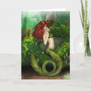 Red Hazard Mermaid Wenskaart Kaart