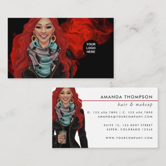 Red Hazard Visitekaartje (Voorkant / Achterkant)