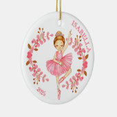 Red-Head Ballerina in Pink  Keramisch Ornament (Rechts)