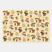 Red Head Cowboy op maat Inpakpapier Vel (Voorkant 3)