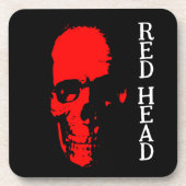 Red Head Drank Coaster Bier Onderzetter (Voorkant)