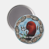 Red Head Duck magneet (Voorkant / Achterkant)