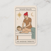 Red Head Massage Therapeut Tarot Social Media QR Visitekaartje (Voorkant)
