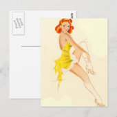 Red Head Pinup Briefkaart (Voorkant / Achterkant)