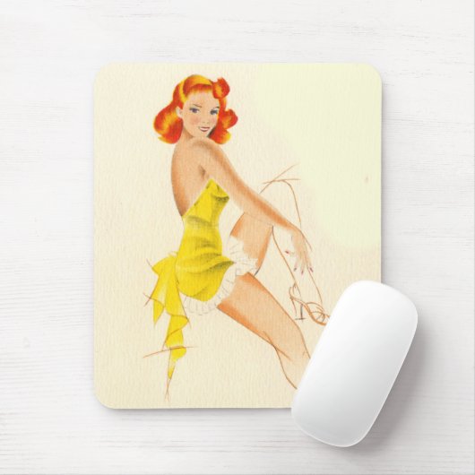Red Head Pinup Muismat (Met muis)