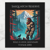 Red Head Sasquatch Wijn Etiket (Enkel label)