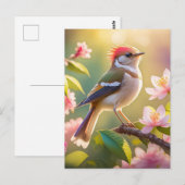 Red Headed Buff Chested Warbler Fantasy Bird Briefkaart (Voorkant / Achterkant)