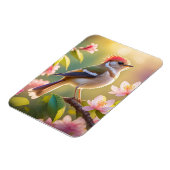 Red Headed Buff Chested Warbler Fantasy Bird Magneet (Linkerzijde)