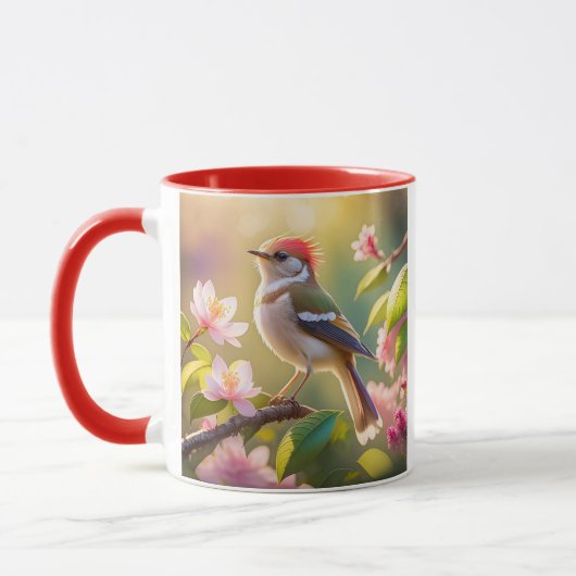 Red Headed Buff Chested Warbler Fantasy Bird Mok (Links)