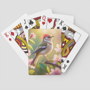 Red Headed Buff Chested Warbler Fantasy Bird Pokerkaarten
