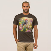 Red Headed Buff Chested Warbler Fantasy Bird T-shirt (Voorkant volledig)