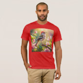 Red Headed Buff Chested Warbler Fantasy Bird T-shirt (Voorkant volledig)