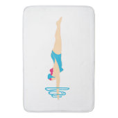 Red Headed Diving Beauty Bath Mat (Voorkant Verticaal)