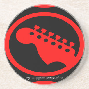 "Red Headed Guitar" Zandsteen Onderzetter