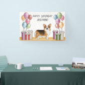 Red Headed Tri Pembroke Welsh Corgi Happy Birthday Spandoek (Beurs)