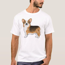 Red Headed Tri Pembroke Welsh Corgi Illustratie